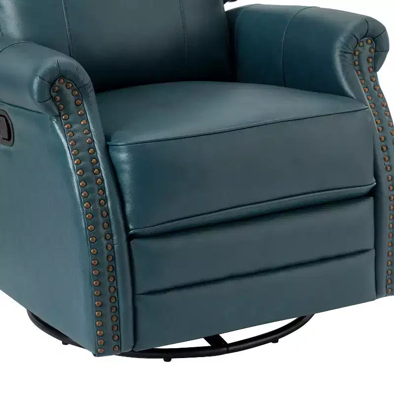 Fauteuil inclinable manuel en cuir véritable