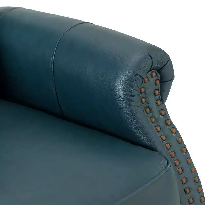 Fauteuil inclinable manuel en cuir véritable