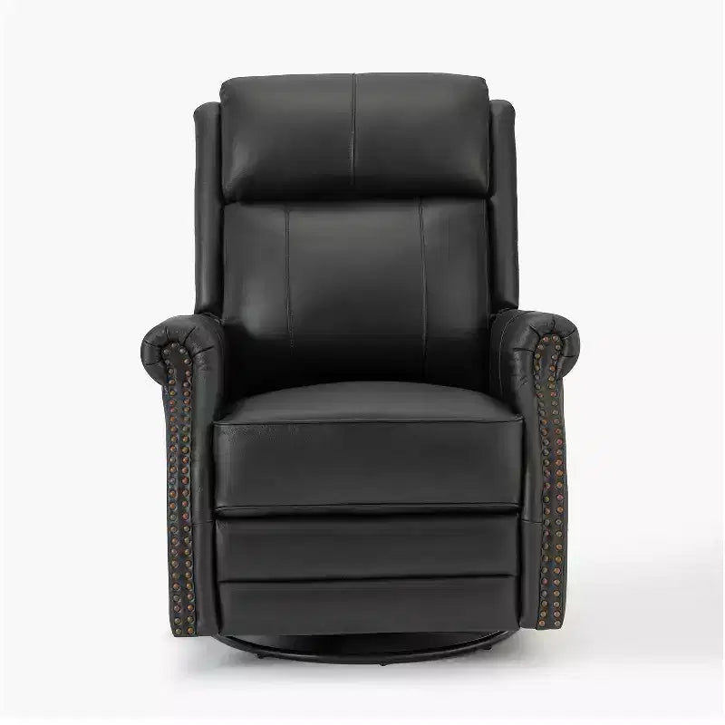 Fauteuil inclinable manuel en cuir véritable