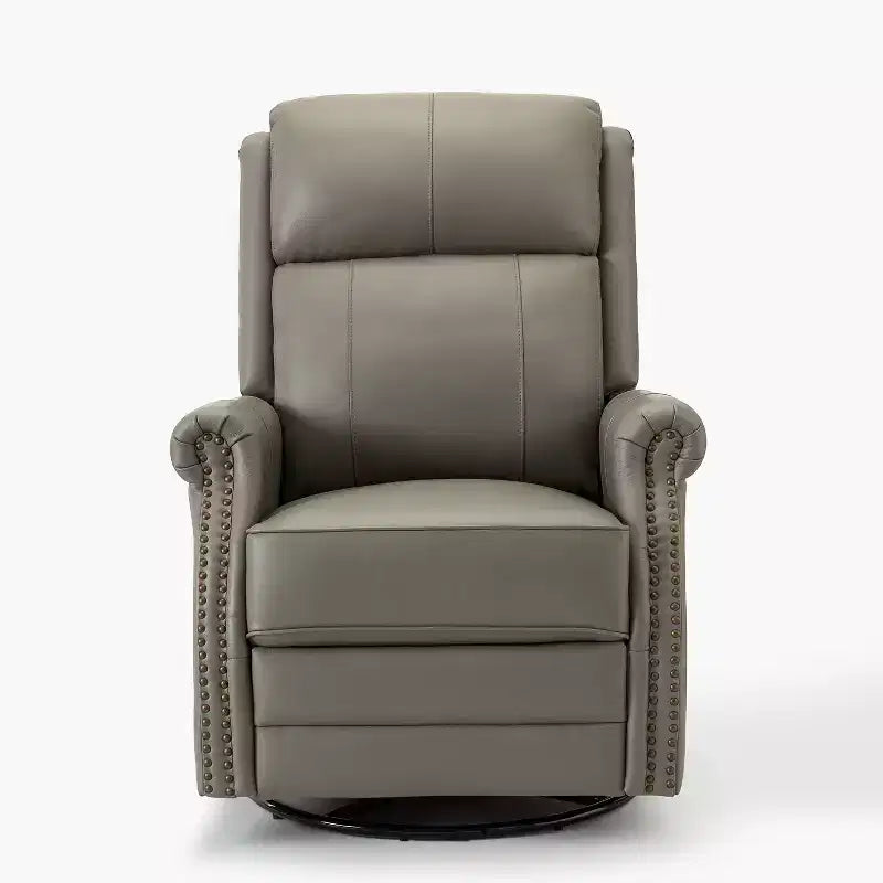Fauteuil inclinable manuel en cuir véritable