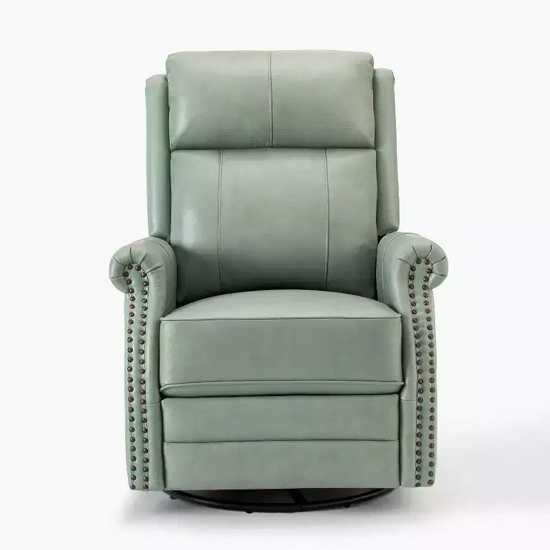 Fauteuil inclinable manuel en cuir véritable