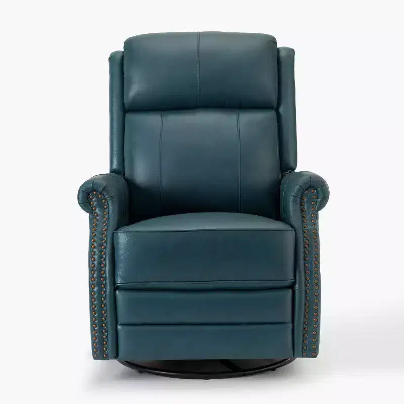 Fauteuil inclinable manuel en cuir véritable