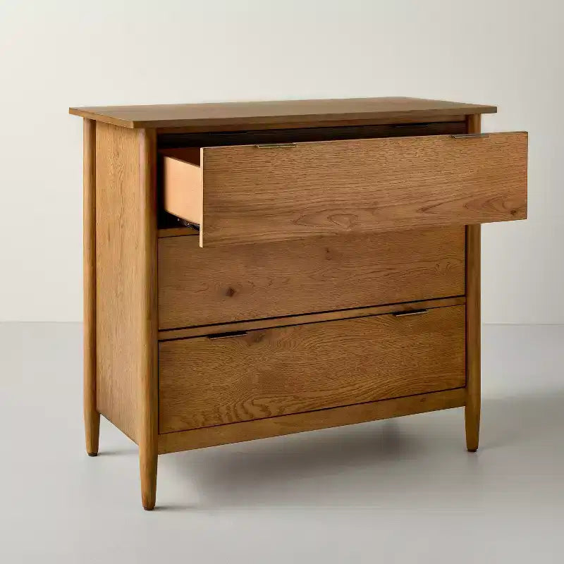 Coiffeuse moderne en bois à trois tiroirs