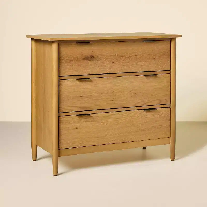 Coiffeuse moderne en bois à trois tiroirs