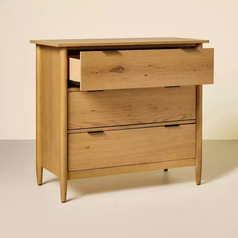 Coiffeuse moderne en bois à trois tiroirs