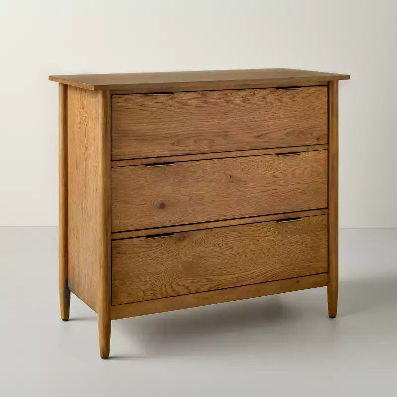 Coiffeuse moderne en bois à trois tiroirs