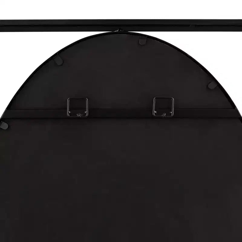 Miroir mural ovale noir satiné