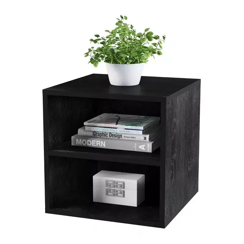 Table d'appoint cube modulaire empilable moderne avec étagères