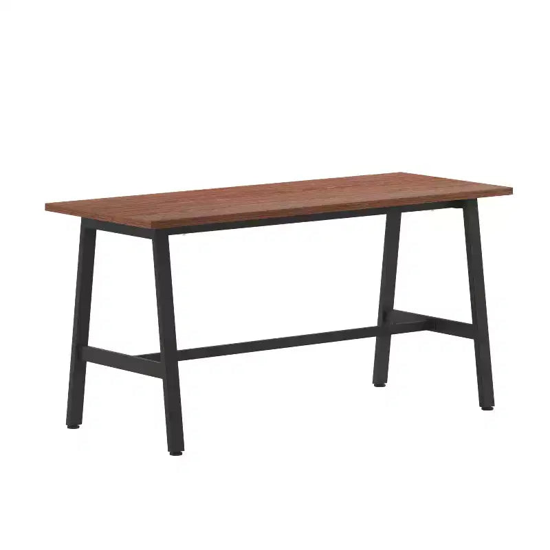 Table à manger/table de jeux avec piétement en A en acier robuste.