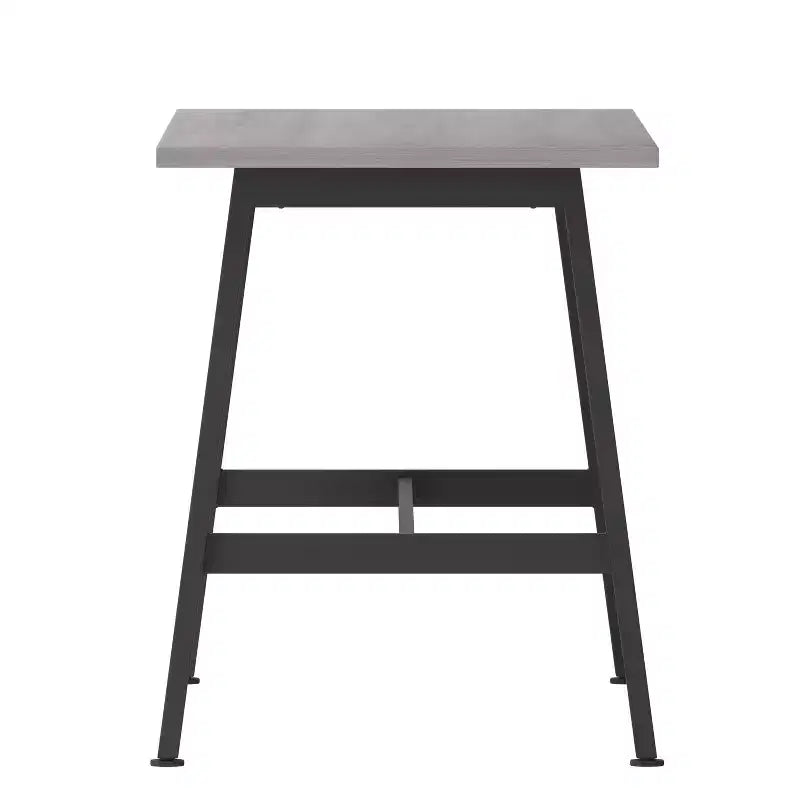 Table à manger/table de jeux avec piétement en A en acier robuste.